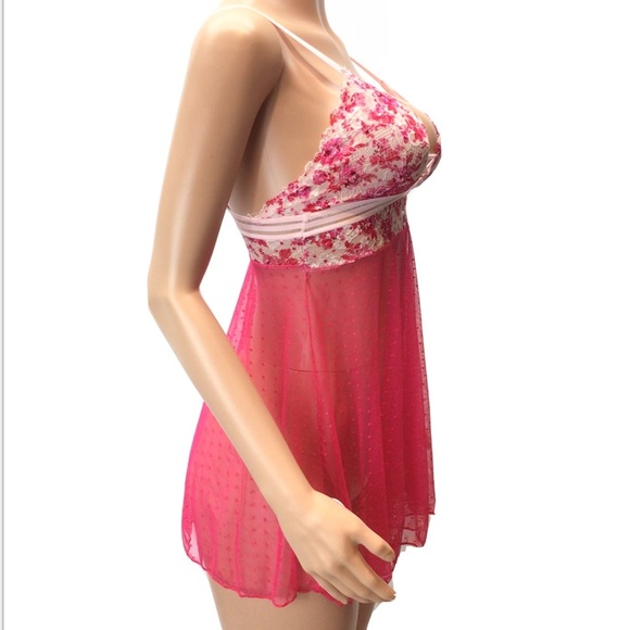 French Affair Azalea Babydoll Nightie & Panty Set - Picture 3 of 9